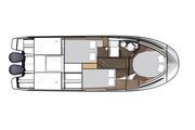 Jeanneau Merry Fisher 1095 - diagram of cabins layout Jeanneau Merry Fisher 1095