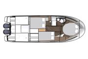 Jeanneau Merry Fisher 1095 - diagram of cabin layout Jeanneau Merry Fisher 1095