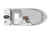Jeanneau Merry Fisher 605 - diagram of cockpit and berths layout Jeanneau Merry Fisher 605 - Series 2