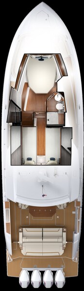 Interior layout Tiara Yachts 48 LS