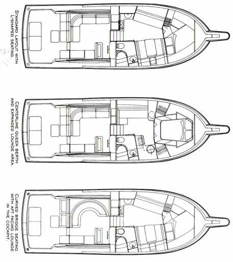 Hatteras 39 Express lay out Hatteras HATTERAS 39 SPORT EXPRESS