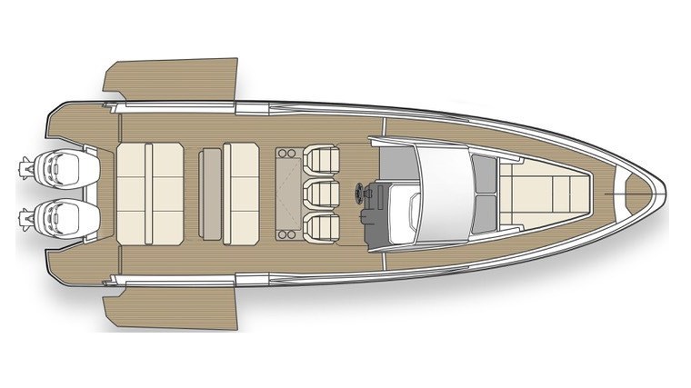 {L}deck layout Saxdor 320 GTO