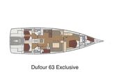 layout Dufour 63 Exclusive 