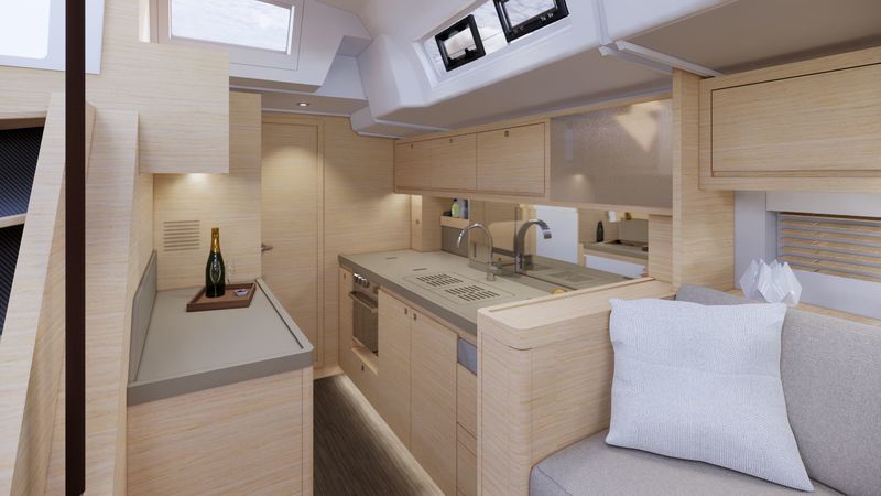 Rear Galley Dufour new flagship - DUFOUR 61