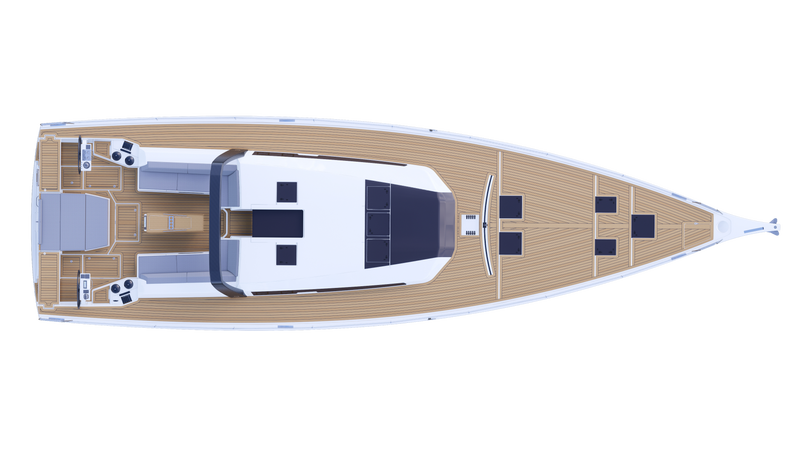 Deck plan Dufour new flagship - DUFOUR 61